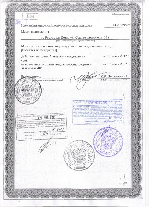 Лицензия на осуществление деятельности по проведению экспертизы промышленной безопасности 2